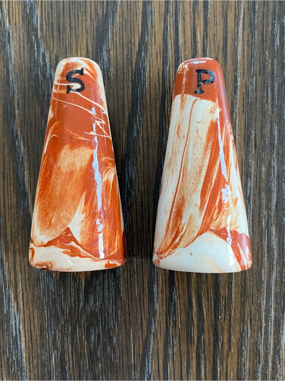 Vintage 1990’s Clays in Calico Pottery Alaska Clay Handmade Salt & Pepper